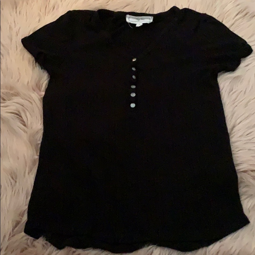 Hippie rose ribbed shirt